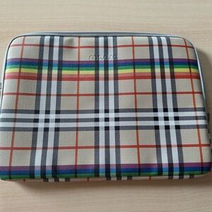 Mosiso | Rainbow Plaid Laptop Sleeve | 14.33" x 10.35" x .98"